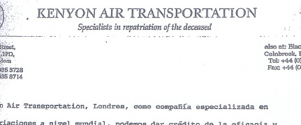 Written Kenyon Air Transportation